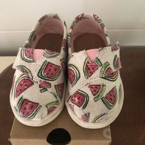 Toms Shoes - Toddler Girls Glitter Watermelon Shoes Toms Shoes - Toddler Girls Glitter Watermelon Shoes